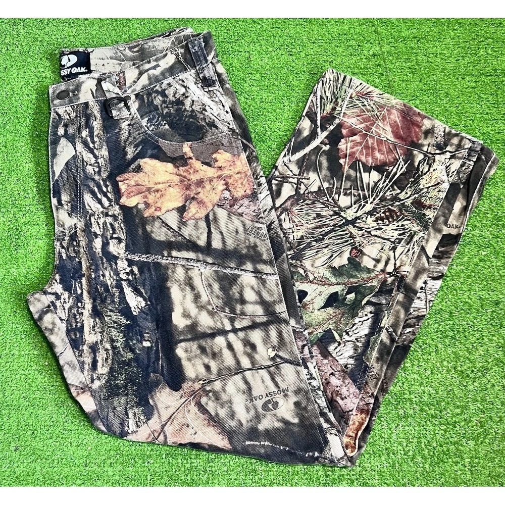 Vintage Mossy Oak Camo Pants 34 X 32 Denim Hunting Country‎ DNA Break Up Y2K